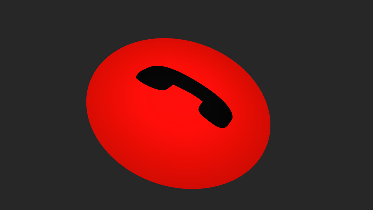 Dynamic Slide to Answer phone alert text banner overlay on black screen