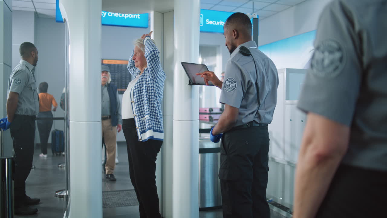 punto de control de seguridad del aeropuerto