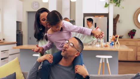 Airplane,-kiss-and-family-on-a-sofa-playing