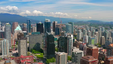 Edificios-De-Gran-Altura-En-El-área-Del-Extremo-Oeste-En-El-Centro-De-Vancouver-En-Columbia-Británica,-Canadá