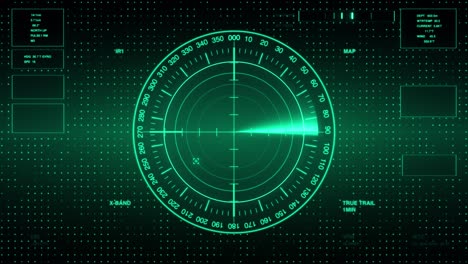 radar sonar with object on map. futuristic hud navigation monitor