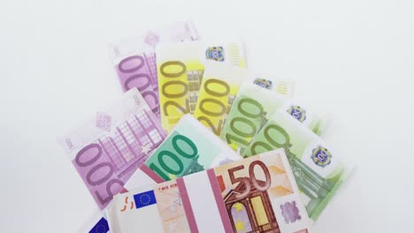 bundle of 50, 100, 200 and 500 euro dollar