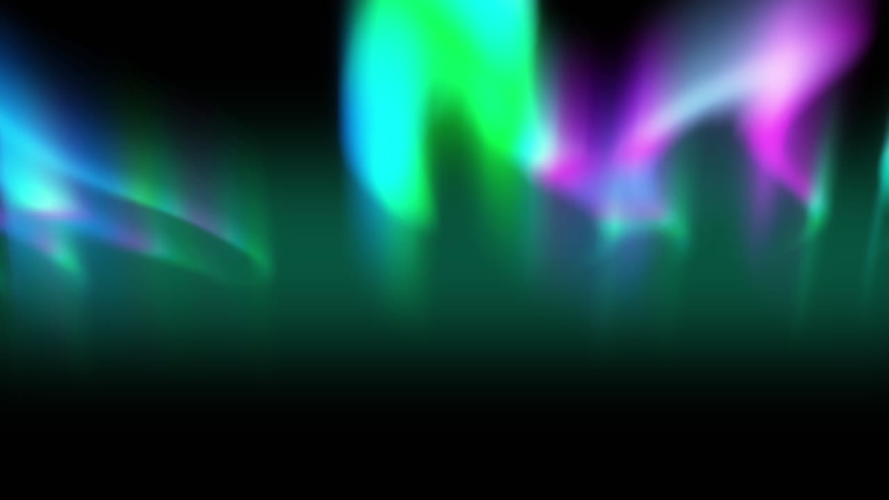 어두운 배경 위의 북극광의 애니메이션