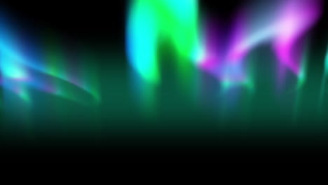 animación de la aurora boreal sobre un fondo oscuro