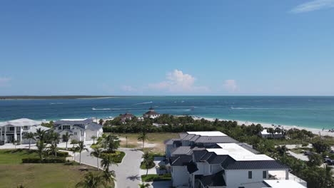 upward reveal of the end of boca grande, gasparilla island, florida, family-oriented destination known for sport fishing and boating near fort myers, florida