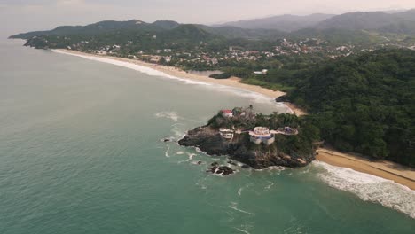 San-pancho-Mexico-Sayulita-riviera-Nayarit-mexican-Pacific-Ocean-coastline-surf-spot-destination-Aerial-drone