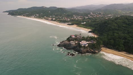 sancho méxico sayulita riviera nayarit costa del océano pacífico mexicano lugar de surf destino drone aéreo