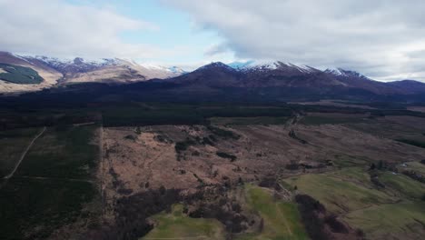 wonderful aerial drone view of snowy mountain and eynif han kervansarayi valley