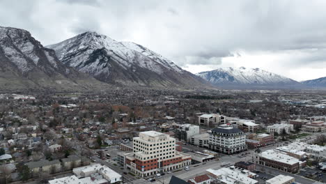 provo utah drone disparó desde el aire del centro de la ciudad