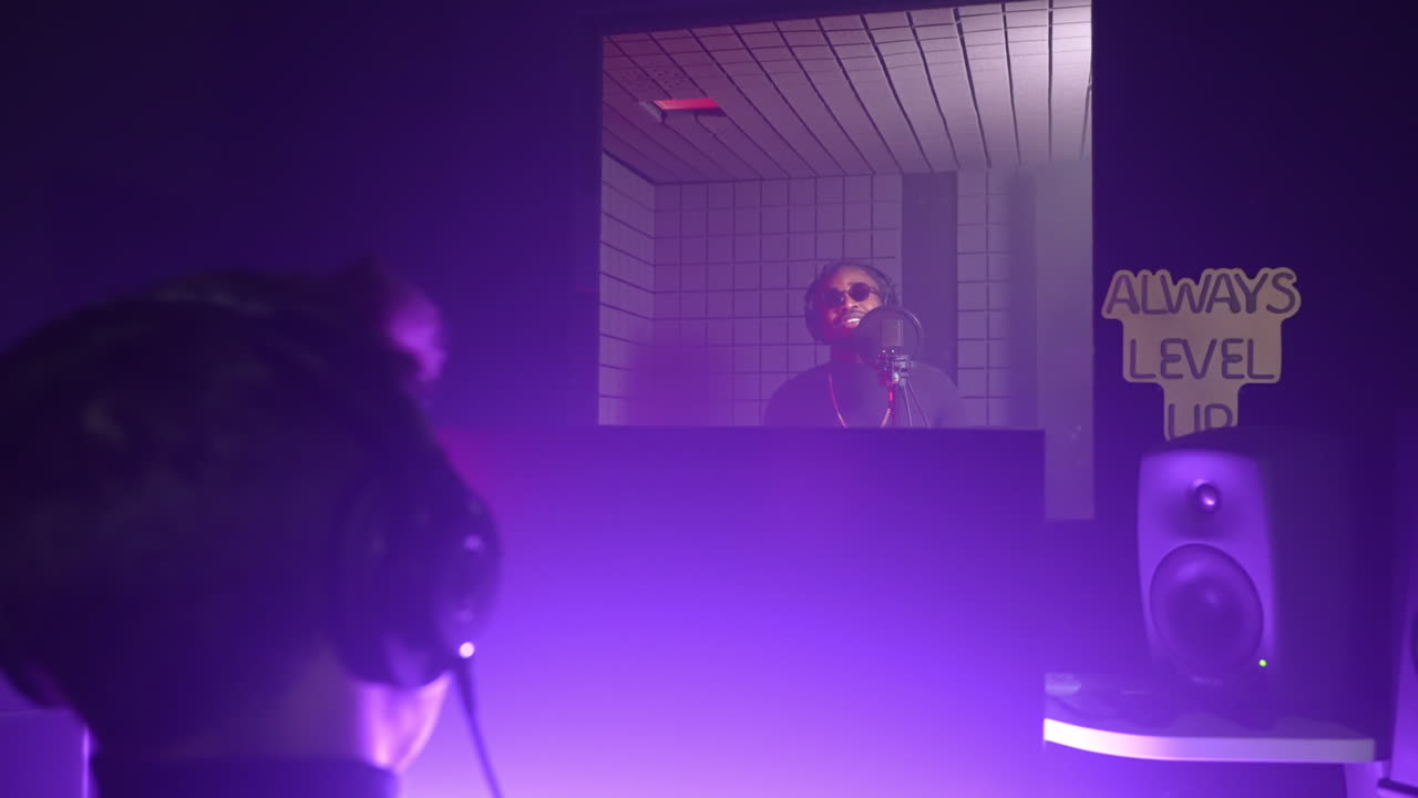 sesión de grabación de música en un estudio