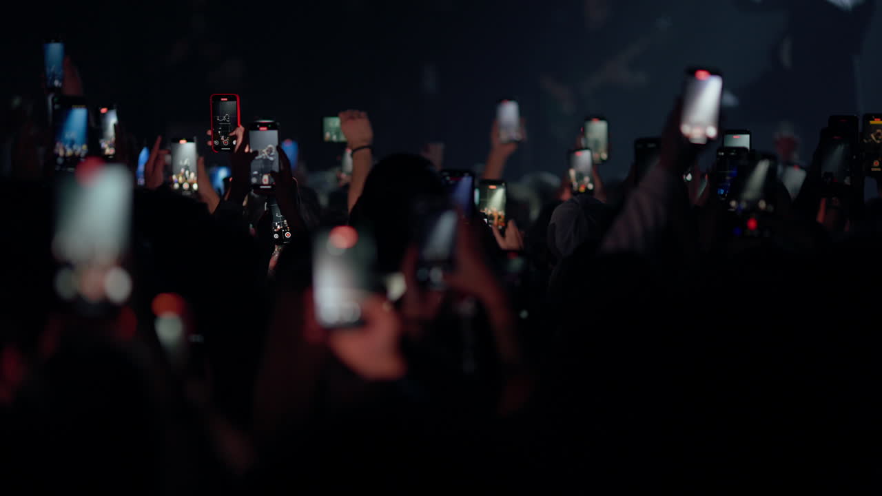 Concert Crowd with Mobile Phones