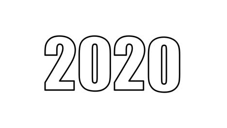 nuevo año de ilustración de video. 2021 empuja a 2020.ilustración de vídeo.