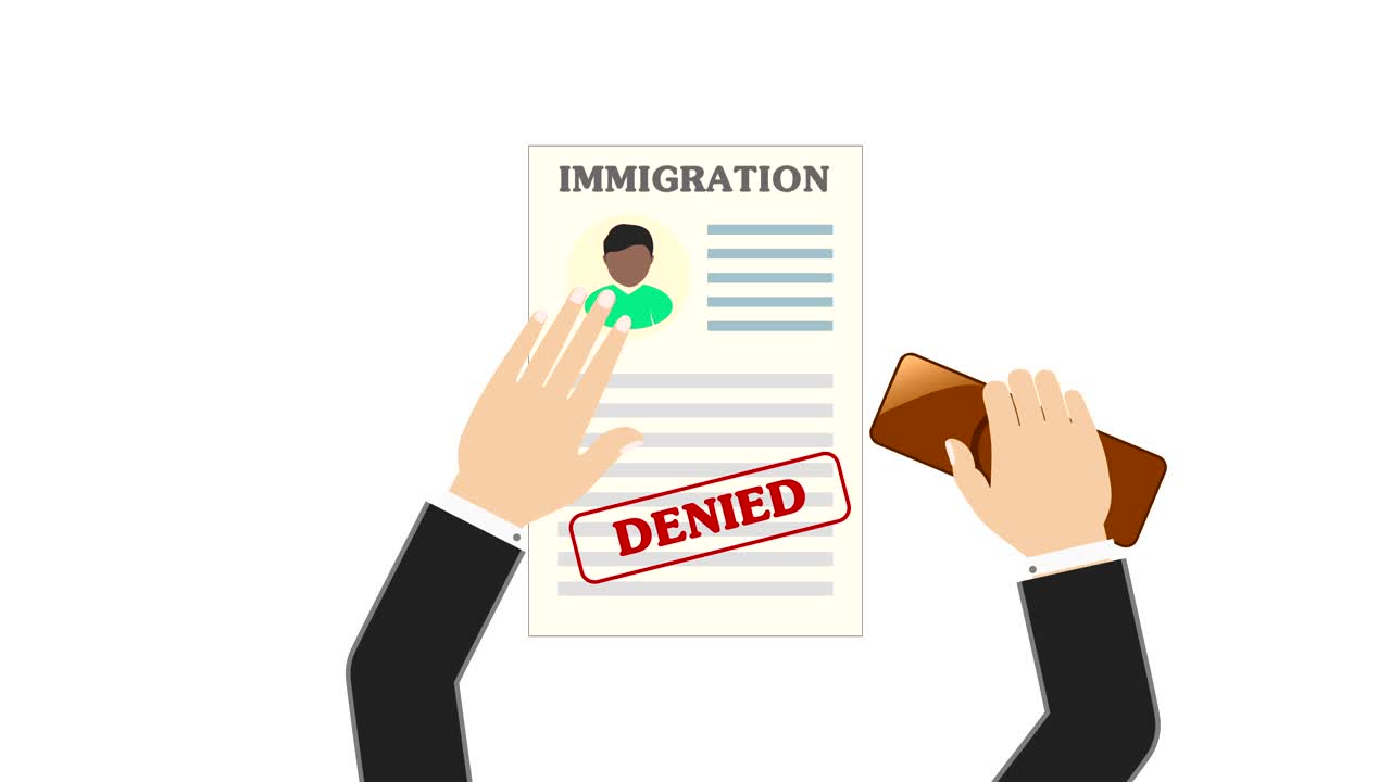 customs immigration control concept refusal of entry into the country ...