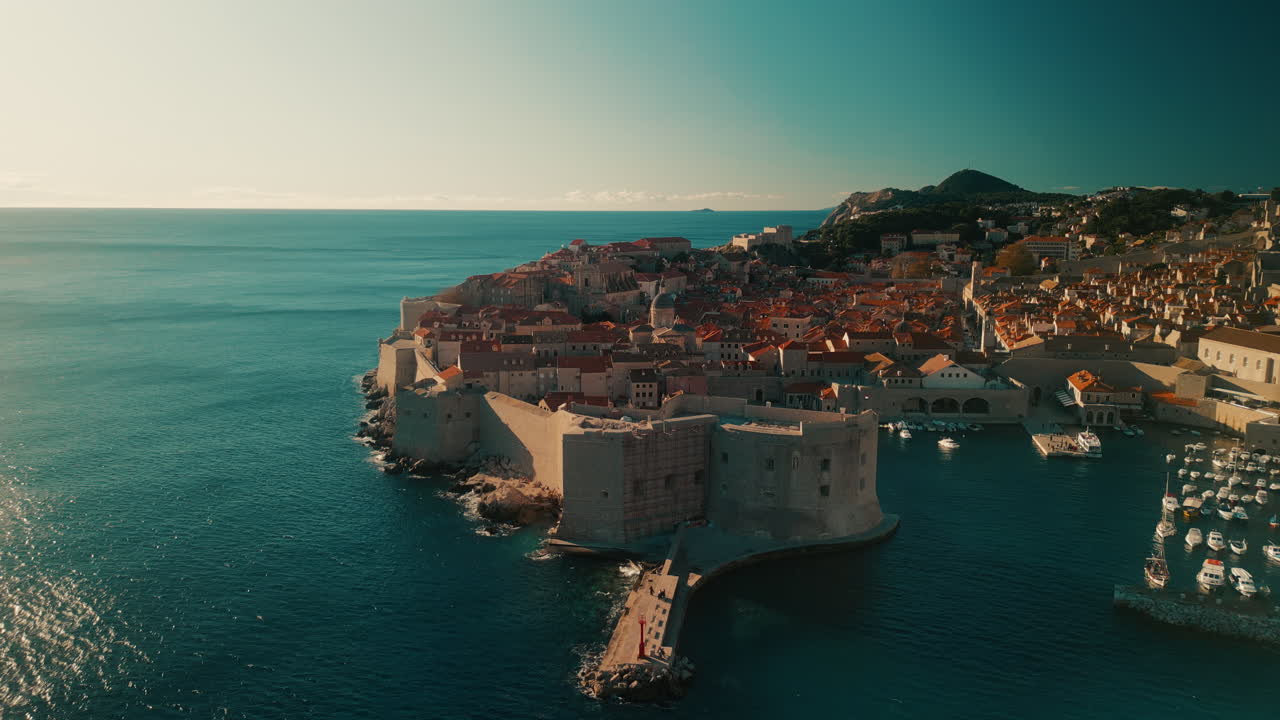 두브로브니크 구시가지의 공중 사진