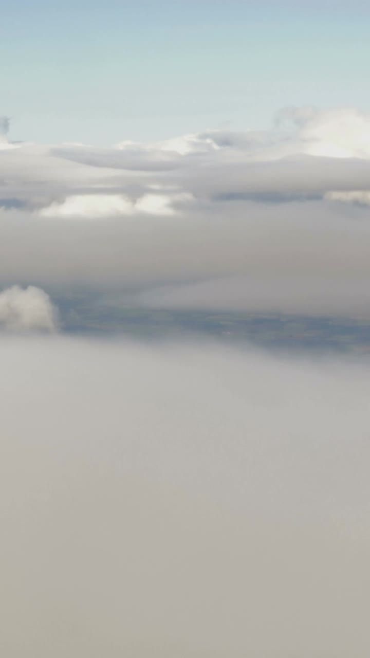 Aerial views of clouds and landscapes