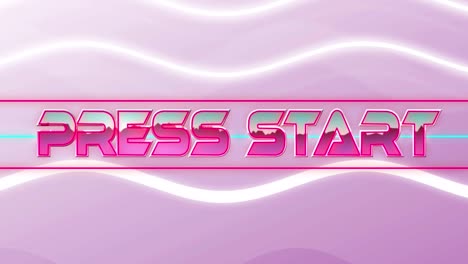 animación del comienzo de la prensa con ondas en fondo rosa