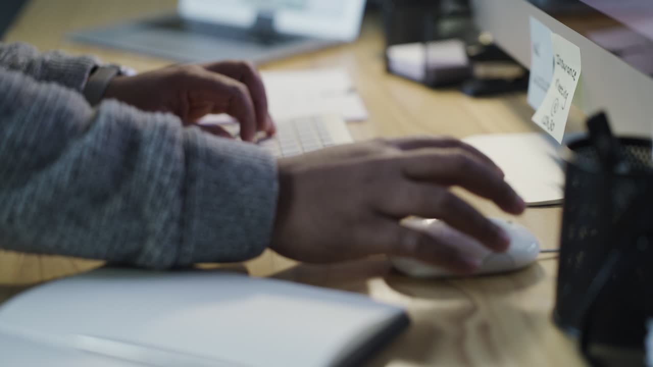 4k footage of a mature businessman typing
