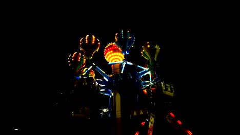 amusement park at night