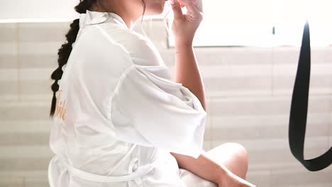 Woman-in-white-preparing-for-her-wedding