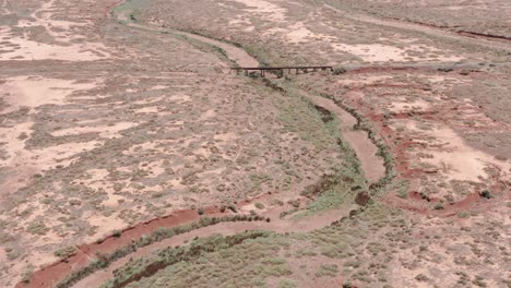 drought concept shot of dry river with no water, south australia