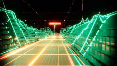 target locked in a futuristic digital landscape