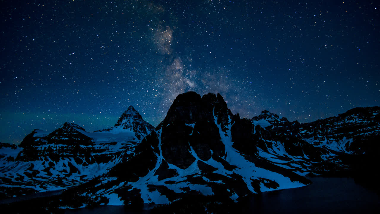 HD - Assiniboine Milkyway Timelapse in Canada