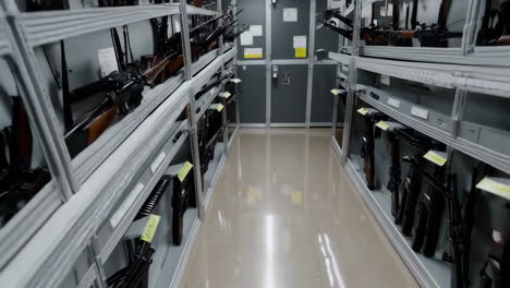 gun room with firearms collection