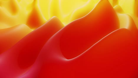 estilo abstracto de fondo en bucle, cambiando la superficie de material translúcido suave como jalea de melocotón. creativo suave brillante 3d bg con brillo interno para eventos festivos 4k. gradiente amarillo naranja rojo.