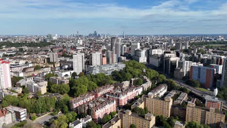 paddington london westway road uk , ascending drone,aerial