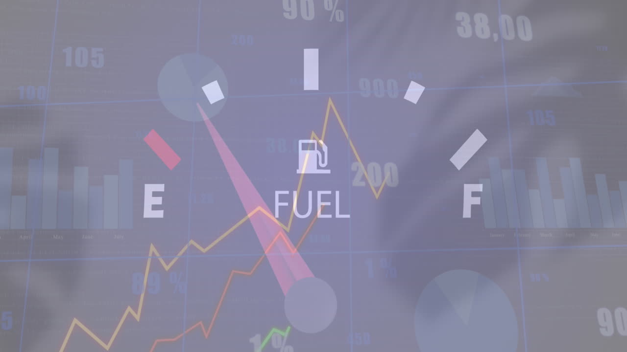 연료 게이지 데이터 처리 및 통계의 애니메이션