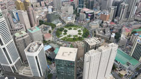 fotografía aérea del centro de la ciudad de dalian