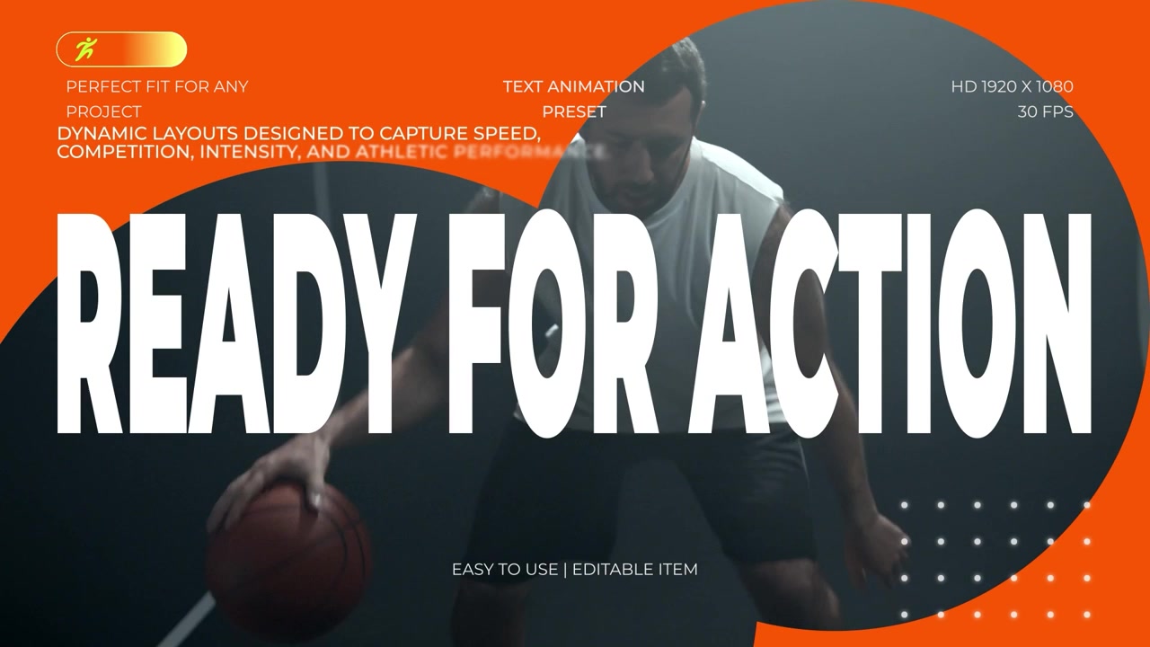 Dynamic Sports Motion Graphics Template Featuring Athletes and Text Animations