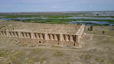 aerial footage of malwiya mosque in samarra iraq minaret minaret