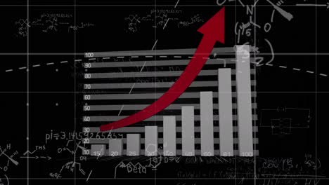 animation of data processing and shapes on green background