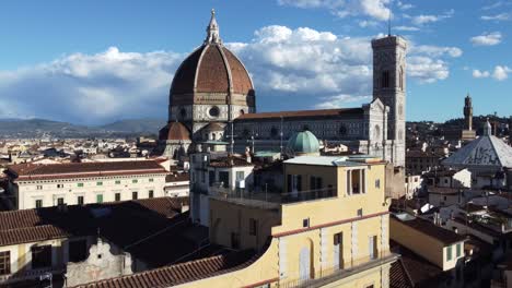 florence cathedral view drone footage