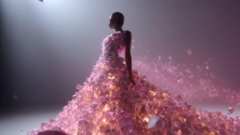 Abstract Pink Dress Fashion