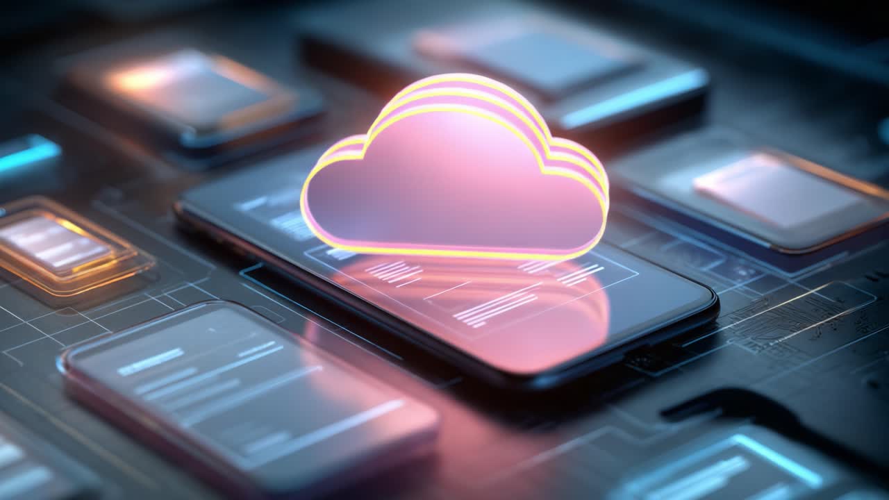 Visual Representation of Cloud Technology Evolving: A Glimpse into Mobile Connectivity and Data Storage Systems in the Modern Digital Era