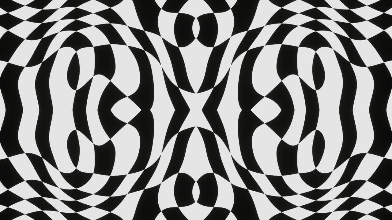 Abstract black and white animation of an abstract pattern