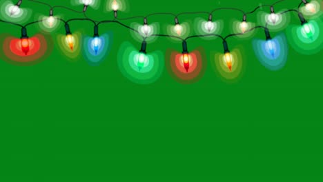 Decorative lights motion graphics with green screen background