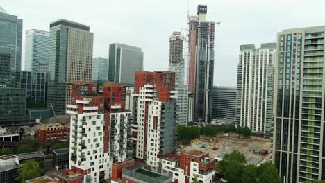 beautiful drone shot of buildings in london