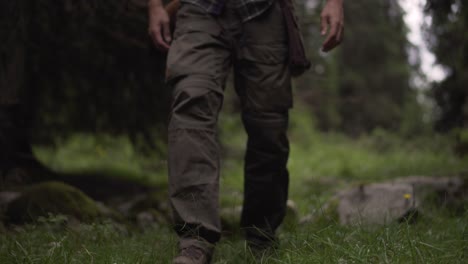 hiker's legs walking towards the camera