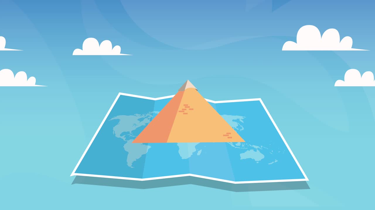 지구의 기념물에 여행 종이 지도