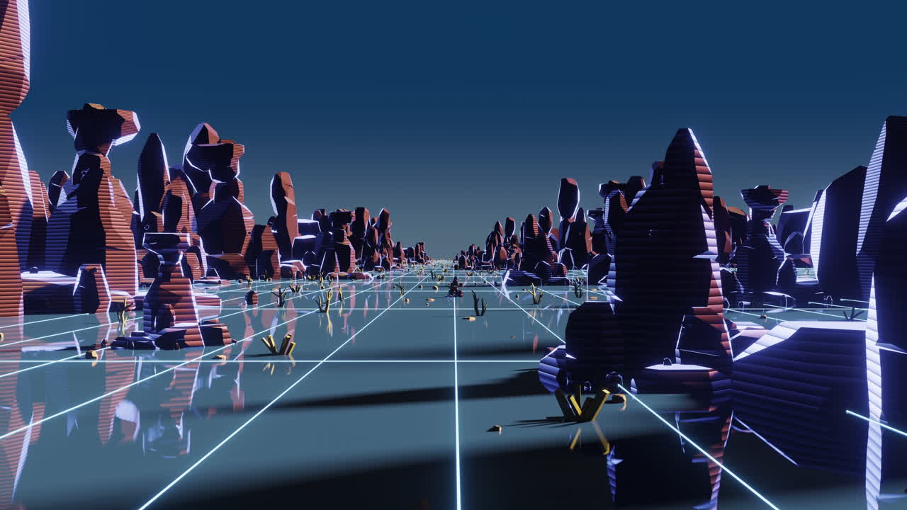 어두운 빈 행성, 루프 애니메이션, 3d 렌더링