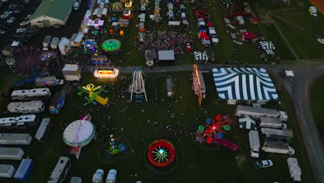 aerial drone view of fairgrounds