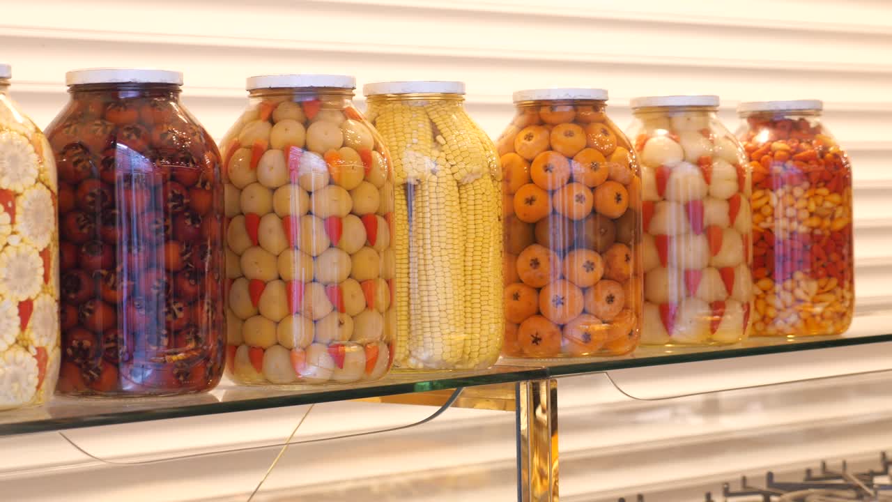 Assorted Pickled Vegetables in Jars