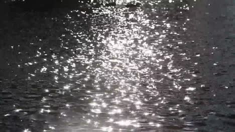 reflection of sunlight over lake surface