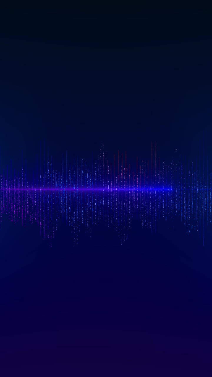 Blue neon blue glowing sound wave audio waveform audio waves frequency spectrum abstract soundtrack