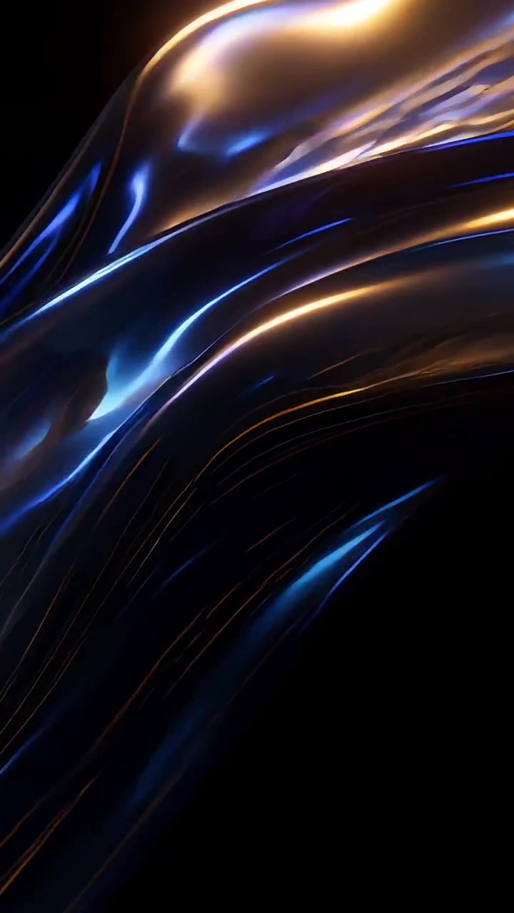 Abstrakt Metalliske Bølger Baggrund 4K