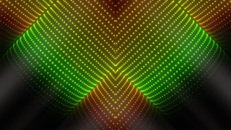 abstract glowing tunnel with colorful led lights