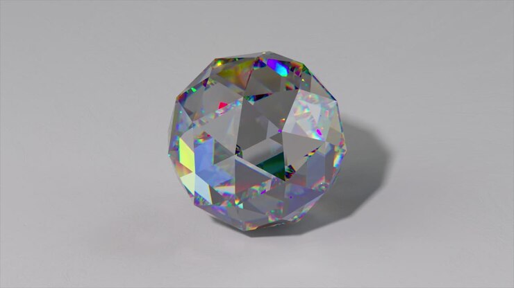 A Facet-Cut Diamond Gemstone